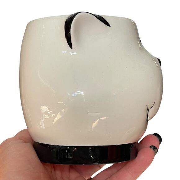 Vintage Dept 56 Pets Dog Mug Ceramic 3 Dimensional White Black Puppy Coffee READ - Picture 3 of 16